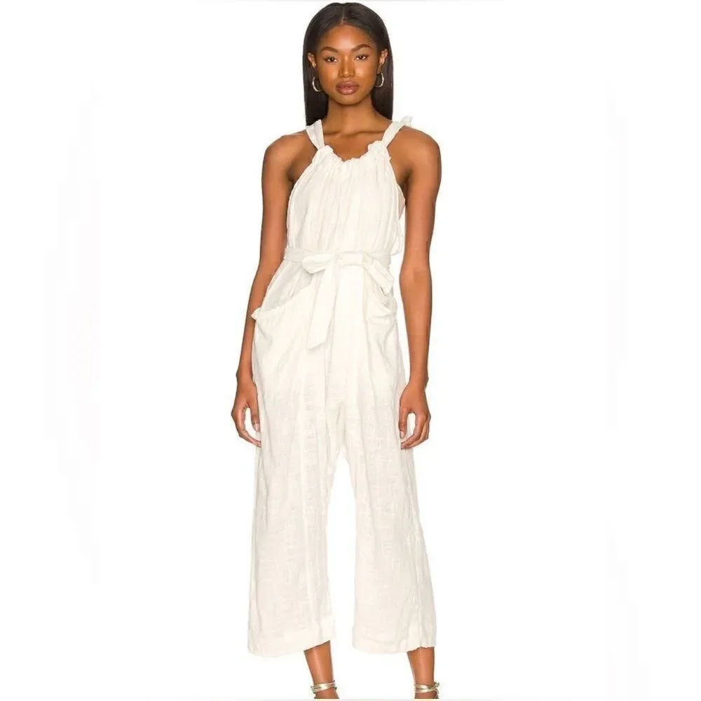 Free People NWT Henriette One Piece Jumpsuit Ivory Small